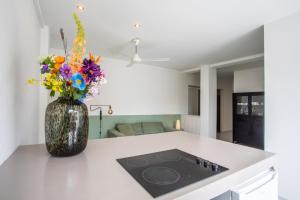 Eldhús eða eldhúskrókur á Boutique Hotel & apartments JT Curaçao