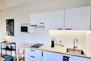 Kuchyň nebo kuchyňský kout v ubytování Studio Chic & Garden - Parking - Wifi - TV