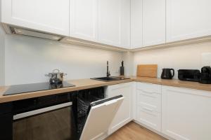 Kuchyňa alebo kuchynka v ubytovaní Apartamenty Morska Fala-Gardenia