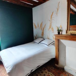 Posteľ alebo postele v izbe v ubytovaní Ancien hôtel particulier avec patio
