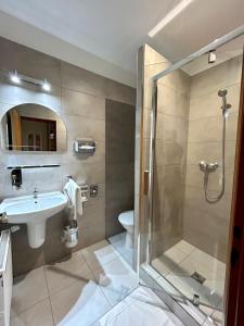 Koupelna v ubytování Hotel Roháč