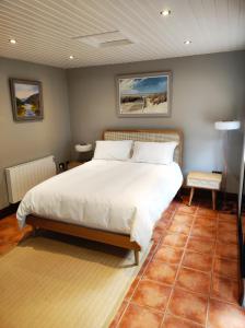 1 dormitorio con 1 cama blanca grande en una habitación en Ivy House, en Galway