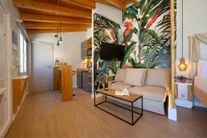 Χώρος καθιστικού στο Sea & Cliff Luxury Suites