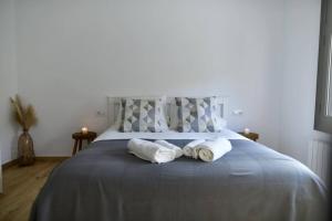 Posteľ alebo postele v izbe v ubytovaní Can Mosqueroles casa en Castellfollit de la Roca