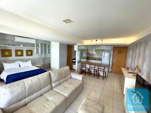 Posezení v ubytování Apartamento com linda vista mar no Bahia Suites
