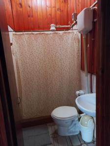 bagno con servizi igienici e lavandino di La casona a Puerto Iguazú