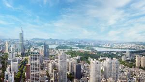南京市にあるThe Ritz-Carlton, Nanjingの大都市の空中を望む +37枚の写真