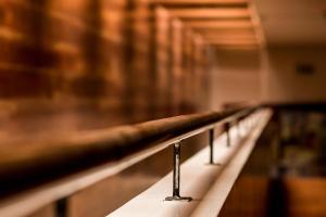 a close up of a shelf in a library at Billingehus in Skövde