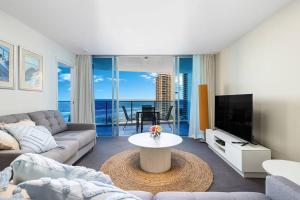 Гостиная зона в Paradise living at Hilton with stunning ocean view