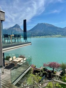 Ein allgemeiner Bergblick oder ein Berglick von der Ferienwohnung aus