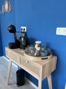 Plateau bouilloire dans l'établissement B&B Badhuis