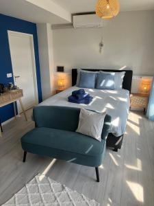 Un ou plusieurs lits dans un hébergement de l'établissement B&B Badhuis