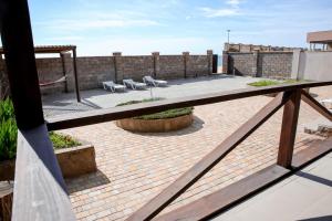 a view of a patio from a roof at Villa SeaZone in Zatoka