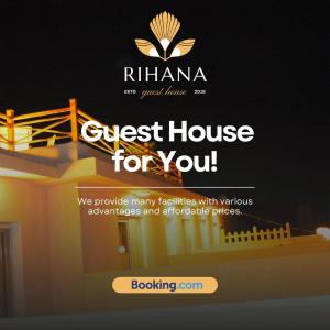 a sign for a guest house for you at Rihana pyramids view in Cairo