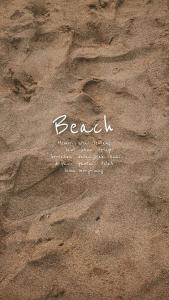 a footprint in the sand with the words beach at Boqueron vacation in Boqueron