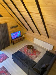 A television and/or entertainment centre at Maşukiye pink house bungalow