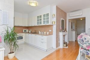 Kuchyň nebo kuchyňský kout v ubytování Apartment Đaninovica II
