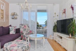 TV a/nebo společenská místnost v ubytování Apartment Đaninovica II