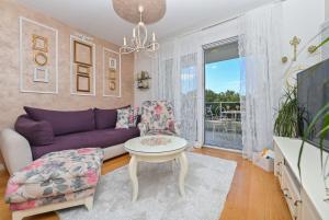 TV a/nebo společenská místnost v ubytování Apartment Đaninovica II