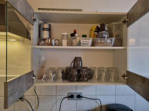 Kuchyň nebo kuchyňský kout v ubytování Ferienwohnung Dietel