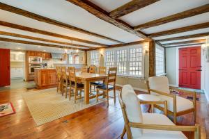 a kitchen and dining room with a table and chairs at Marlboro Escape 9 Mi to Mount Snow Resort! 