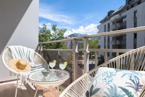 Balkón alebo terasa v ubytovaní BORA BORA free parkplace