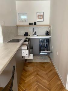 Kuchyňa alebo kuchynka v ubytovaní Apartments Nikval