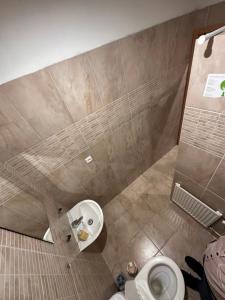 A bathroom at Penzión Michaela Vyhne