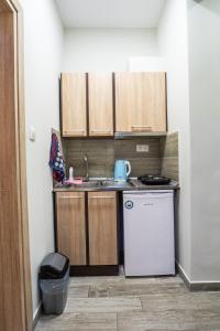Kuchyň nebo kuchyňský kout v ubytování Nikolaidis Apartments