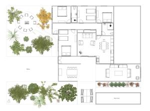 Lush rural retreat平面图