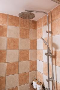 bagno con doccia e 2 servizi igienici di Hospitium Crete a Moírai