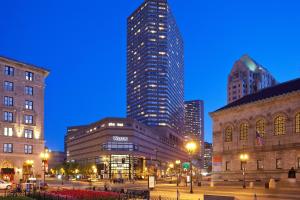a city at night with tall buildings at The Westin Copley Place, Boston in Boston