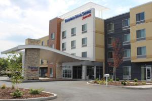 a rendering of the front of a hotel at Fairfield by Marriott The Dalles in The Dalles