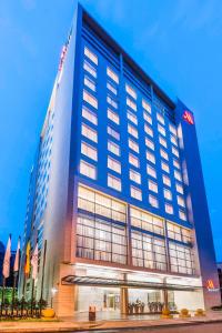una representación del hotel planeado para el centro de Durham en Medellin Marriott Hotel en Medellín