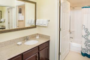 a bathroom with a sink and a mirror at Residence Inn Richmond Northwest in Broad Meadows