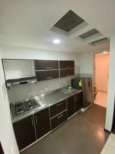 Virtuve vai virtuves zona naktsmītnē mountain apartment Salento Quindío