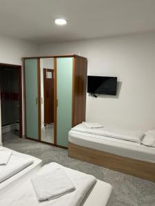 Posteľ alebo postele v izbe v ubytovaní Sobe Zimmer Frei
