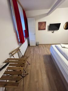 Posteľ alebo postele v izbe v ubytovaní Sobe Zimmer Frei
