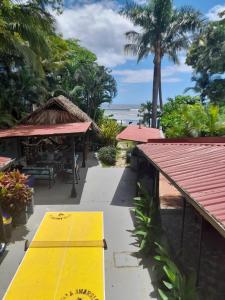 a view of the beach from the resort at Hotel Villa Amarilla in Tamarindo