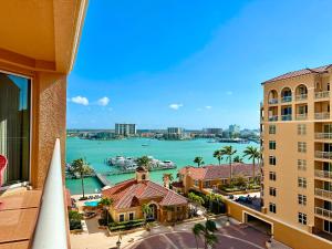a view of the water from a building at Belle Harbor 803-M - Panoramic Views in Clearwater Beach