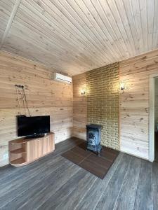 TV a/nebo společenská místnost v ubytování Котедж бiля рiчки село Кудашiвка