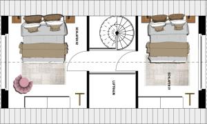 a floor plan of a building at Seebrücke Heringsdorf - Appartement mit 2 Schlafzimmern und Balkon S6 in Heringsdorf +2 photos