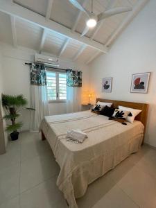 a large bedroom with a large bed in a room at Wahoo lodge, piscine privée, orient bay in Orient Bay French St Martin