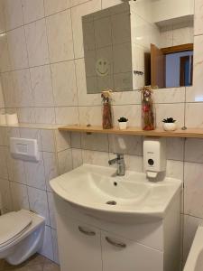 a bathroom with a sink and a toilet at Apartment Isabell in Split