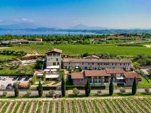 eine Luftansicht eines Anwesens mit einem Weinberg in der Unterkunft Bertoletta Village Apartments in Peschiera del Garda