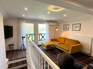 Et opholdsområde på Ferienwohnungen im Landhaus