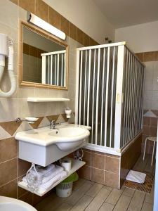 Koupelna v ubytování Hotel Vallisdea