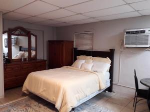 Roomy Comfortable Suite tesisinde bir odada yatak veya yataklar