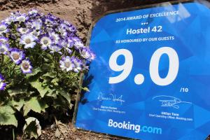 Certifikát, hodnocení, plakát nebo jiný dokument vystavený v ubytování Hostel 42