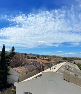a view from the roof of a white building at Appartement de prestige à Saint-Rémy-de-Provence in Saint-Rémy-de-Provence